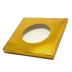 Коробка под тарелку "Золото", голографическая, 21х21х2,2