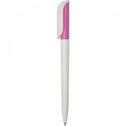 PR307-1 Ручка с поворотным механизмом бело-розовая 2